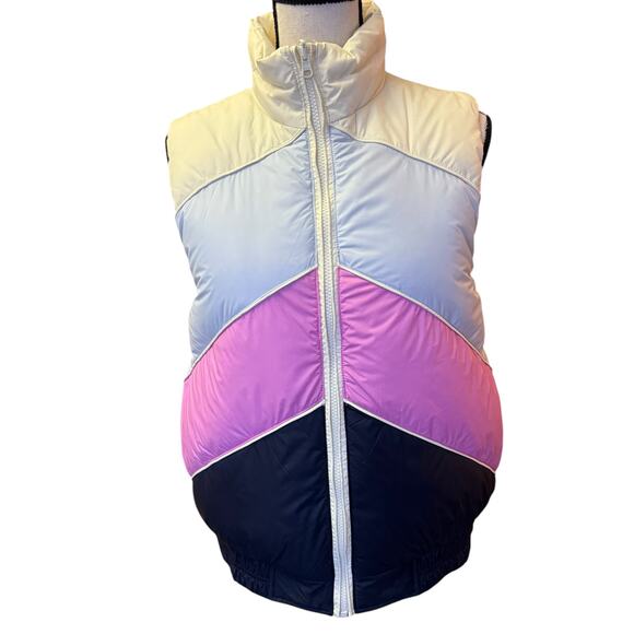 Marine Layer Antuco Archive reversible puffer vest colorblock water resistant M - Picture 4 of 12